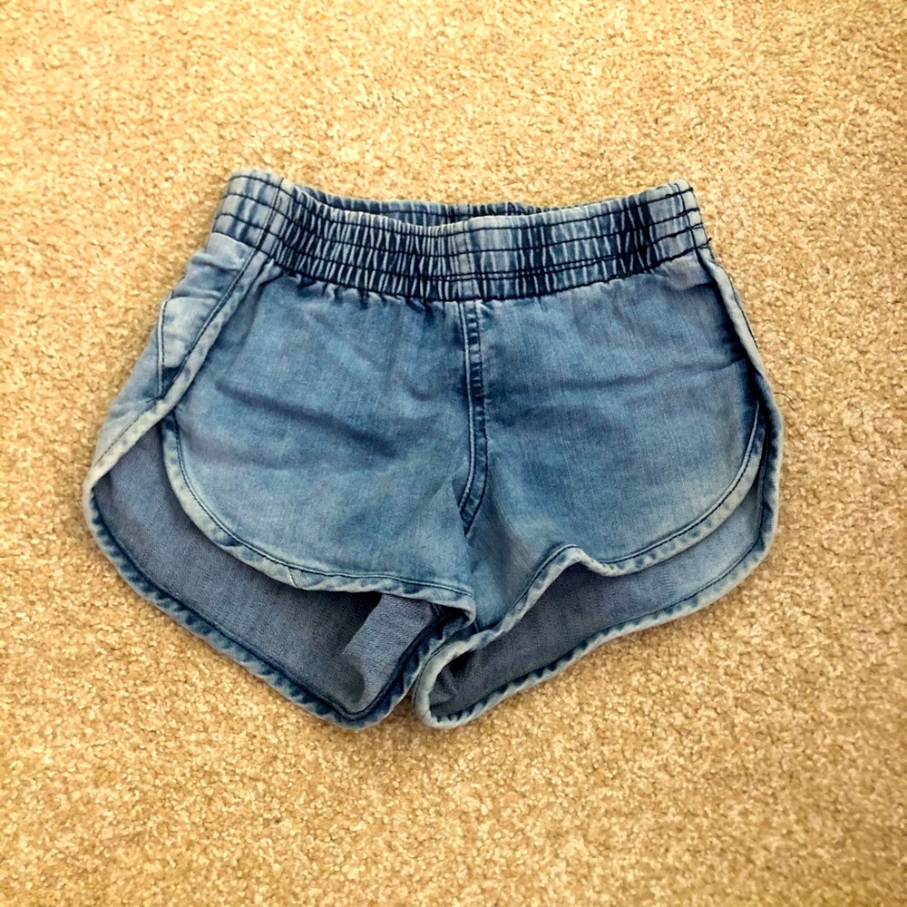 Denim jogger shorts